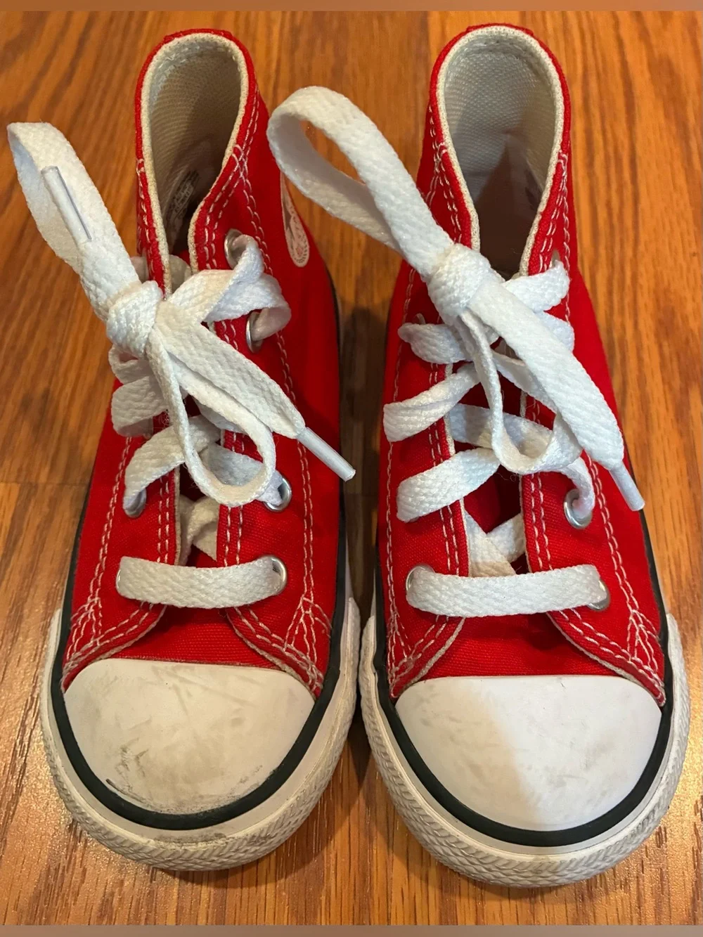 Converse Chuck Taylor All-Star High-Top Sneakers Red Toddler US 7 Infant Canvas